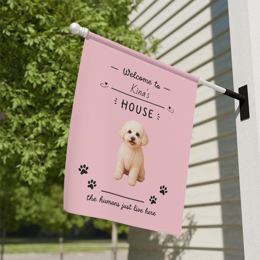 Custom Pet Garden Flag | Personalized Photo and Text Yard Banner