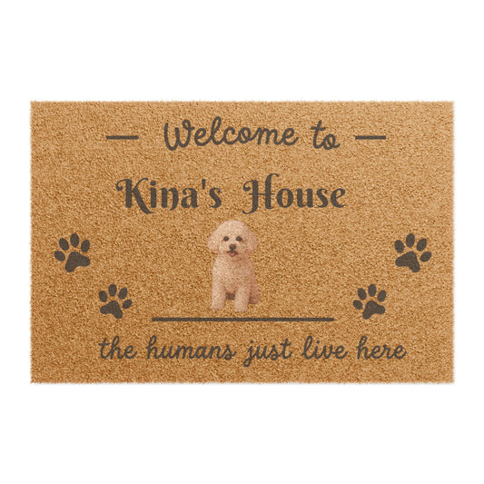 Personalized Welcome to Pet Name's House Custom Doormat
