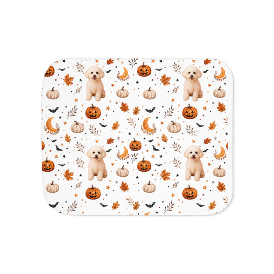 Custom Pet Halloween Sherpa Blanket | Personalized Photo Blanket