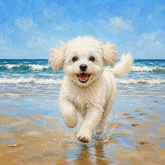 Beach Run - Custom Pet Portrait