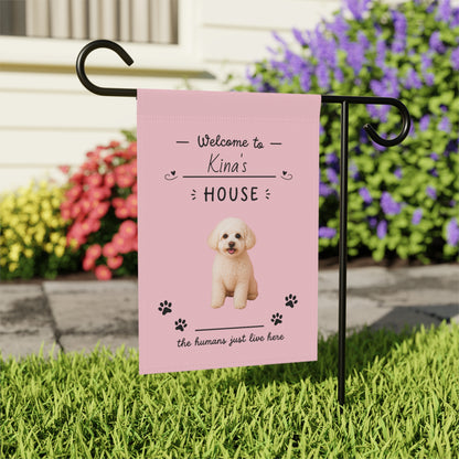 Custom Pet Garden Flag | Personalized Photo and Text Yard Banner
