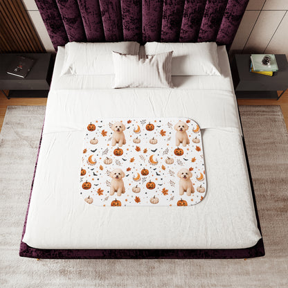 Custom Pet Halloween Sherpa Blanket | Personalized Photo Blanket