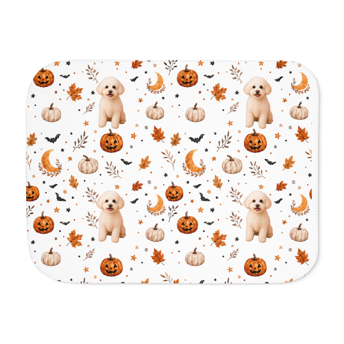 Custom Pet Halloween Sherpa Blanket | Personalized Photo Blanket