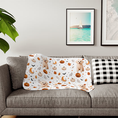 Custom Pet Halloween Sherpa Blanket | Personalized Photo Blanket