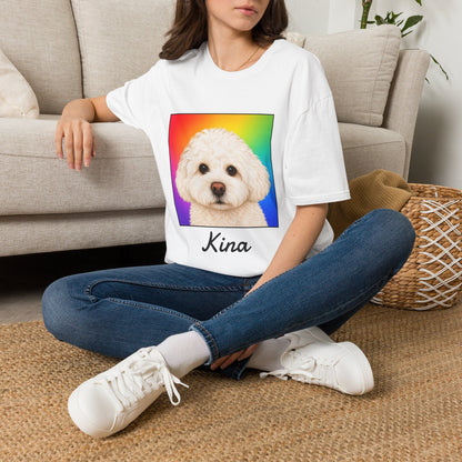 Custom Pet in Square Photo Upload T-Shirt