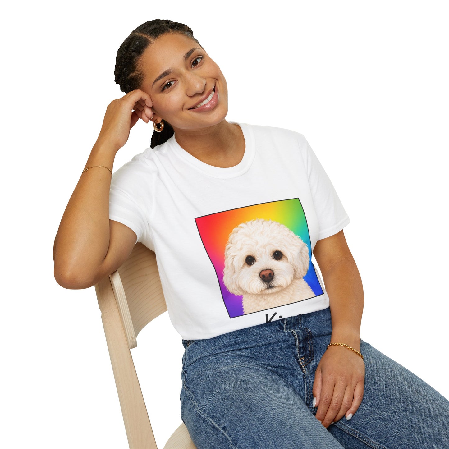 Custom Pet in Square Photo Upload T-Shirt