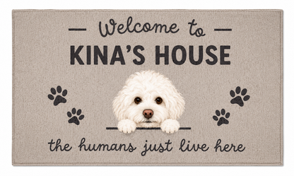 Personalized Welcome to Pet Name's House Custom Doormat
