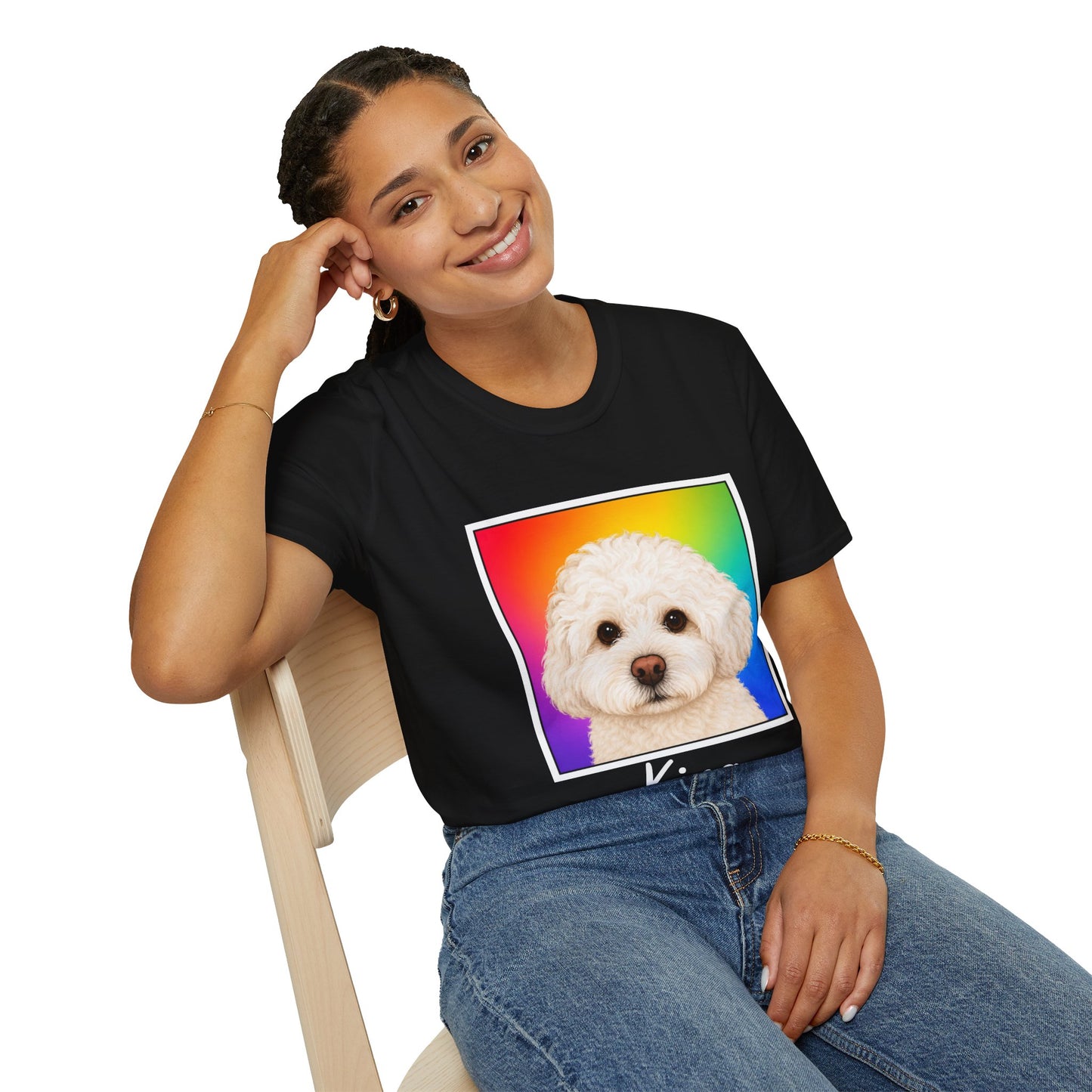 Custom Pet in Square Photo Upload T-Shirt