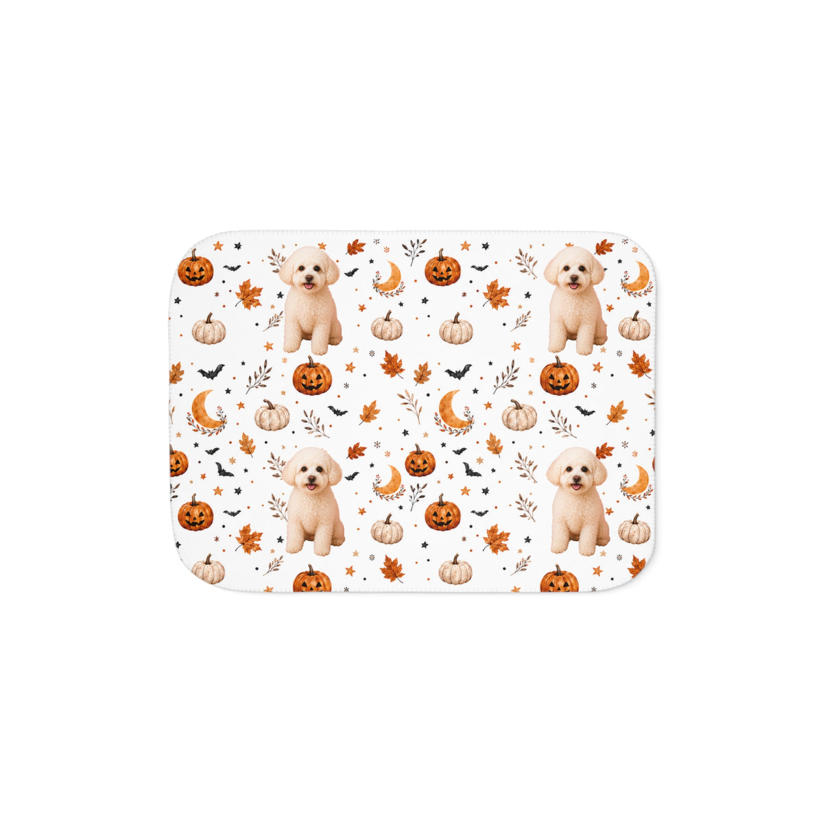 Custom Pet Halloween Sherpa Blanket | Personalized Photo Blanket