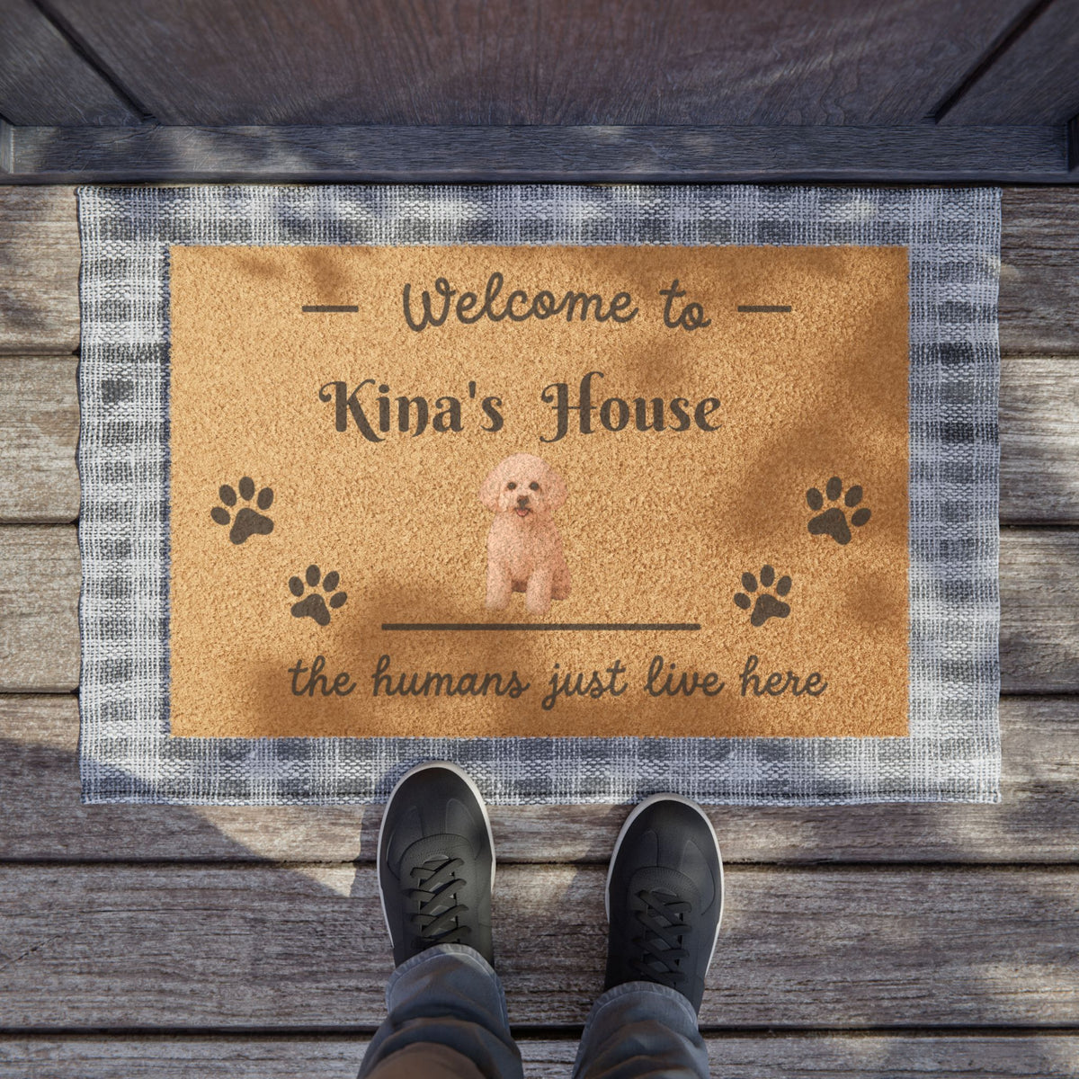 Personalized Welcome to Pet Name's House Custom Doormat