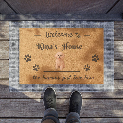 Personalized Welcome to Pet Name's House Custom Doormat