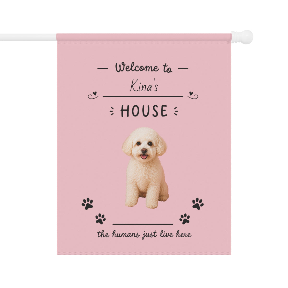 Custom Pet Garden Flag | Personalized Photo and Text Yard Banner