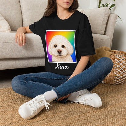 Custom Pet in Square Photo Upload T-Shirt