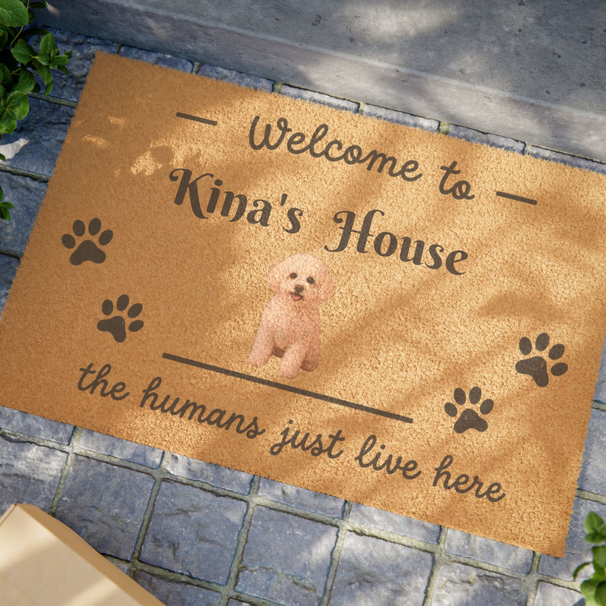 Personalized Welcome to Pet Name's House Custom Doormat