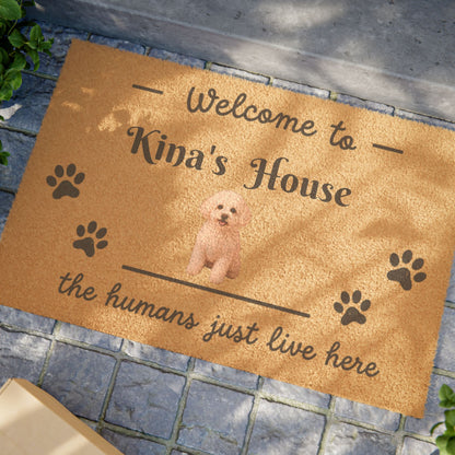 Personalized Welcome to Pet Name's House Custom Doormat