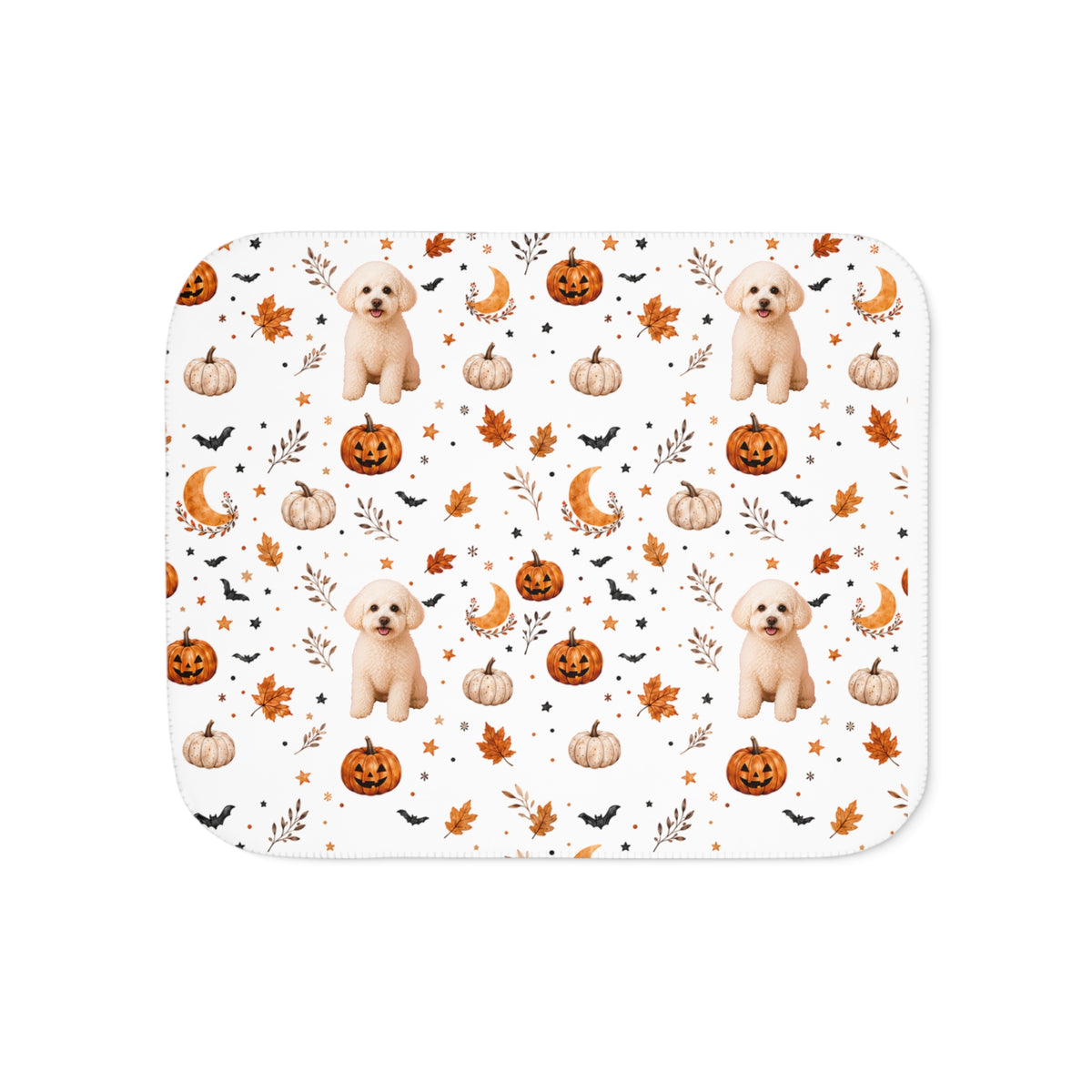 Custom Pet Halloween Sherpa Blanket | Personalized Photo Blanket
