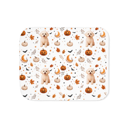 Custom Pet Halloween Sherpa Blanket | Personalized Photo Blanket