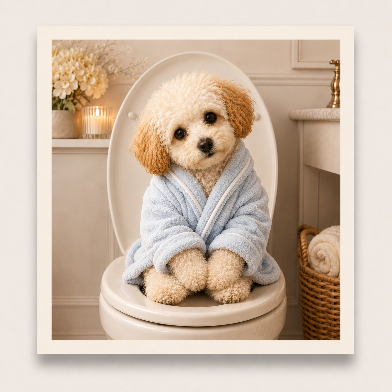 Powder Room - Custom Pet Portrait