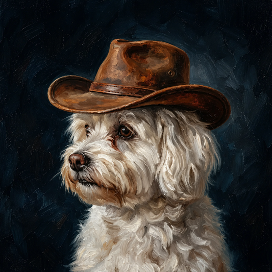 Cowboy Hat Custom Pet Portrait