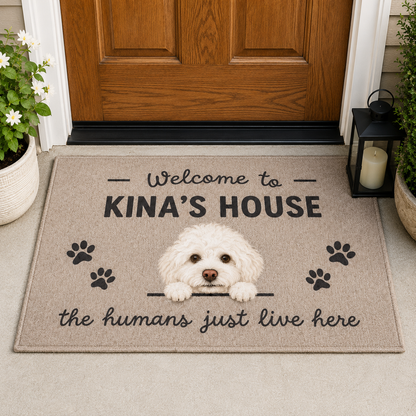 Personalized Welcome to Pet Name's House Custom Doormat